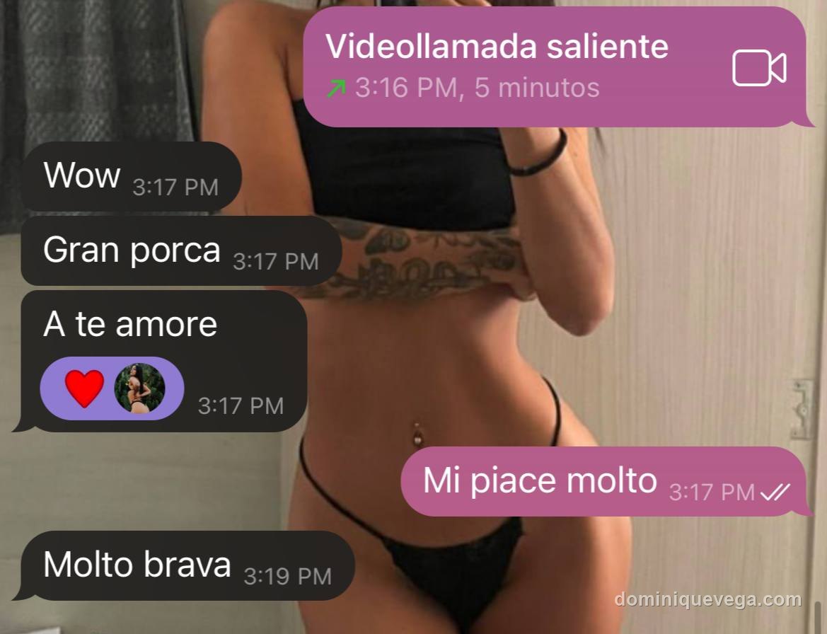 Dominique Vega lingerie cam girl italiana
